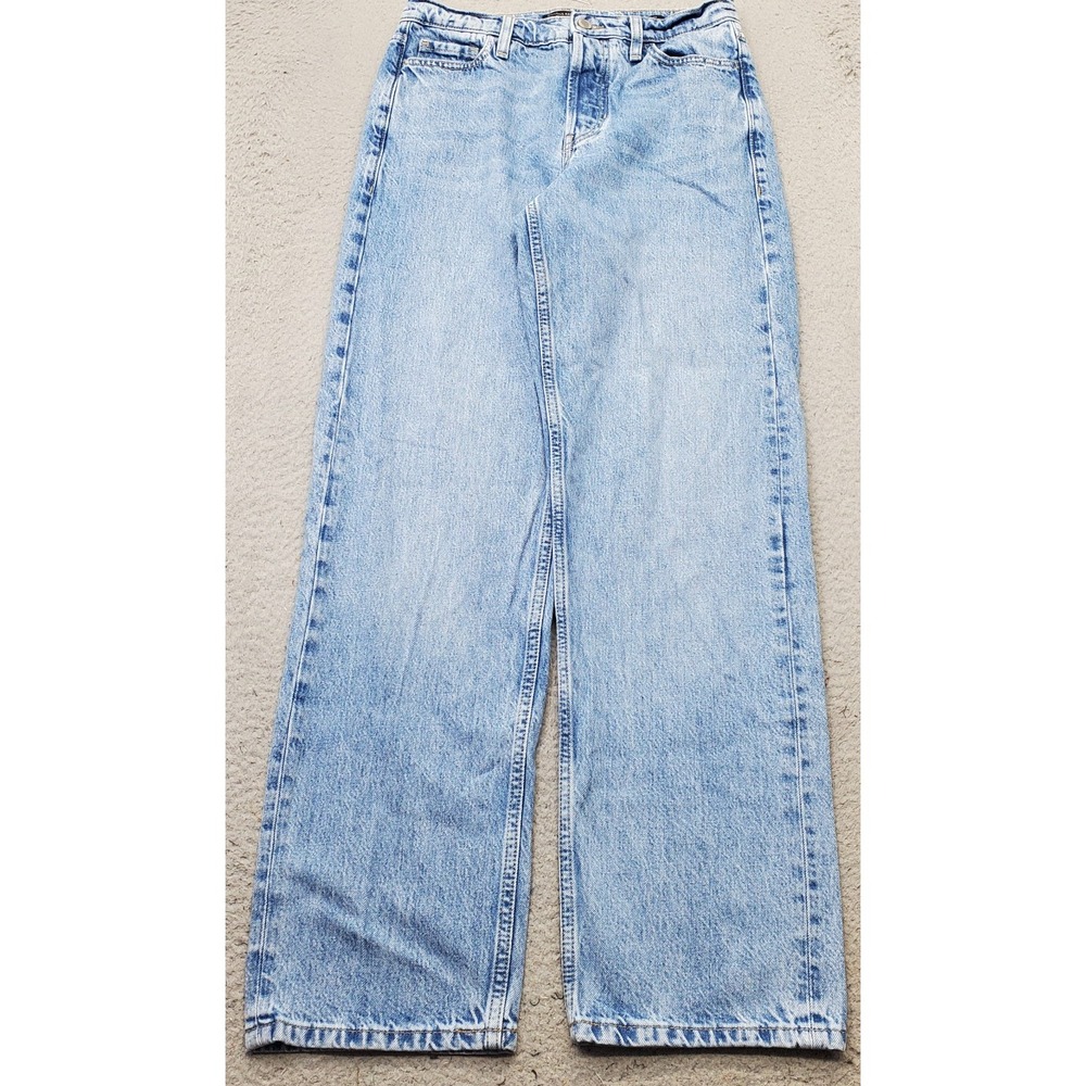 Banana Republic Loose Stovepipe Jeans Womens 26 Blue Denim Mid-Rise Button Fly